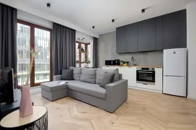 Kuchnia lub aneks kuchenny w obiekcie Tasteful Apartment with Parking by Noclegi Renters
