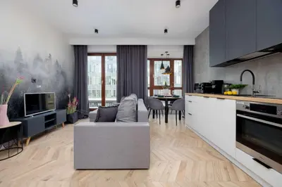 Kuchnia lub aneks kuchenny w obiekcie Tasteful Apartment with Parking by Noclegi Renters