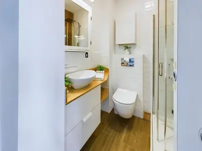 Łazienka w obiekcie Bright Studio in Downtown Warsaw by Noclegi Renters
