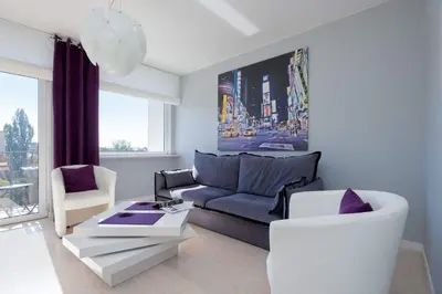 Część wypoczynkowa w obiekcie Stylish Apartment in Downtown Warsaw by Noclegi Renters