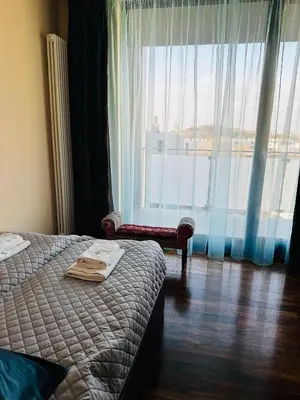 Łóżko lub łóżka w pokoju w obiekcie SecretFace Penthouse Grójecka 120m2 z tarasem 40m2