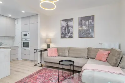 Kuchnia lub aneks kuchenny w obiekcie Perfect Location - Modern Riverside Apartment