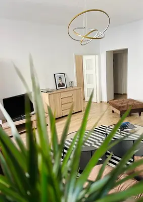 Telewizja i/lub zestaw kina domowego w obiekcie Warsaw Apartament