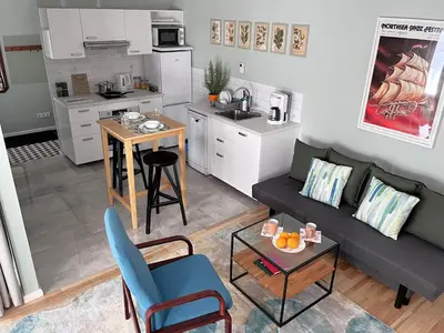 Kuchnia lub aneks kuchenny w obiekcie Metro Dzialdowska - Spacious studio