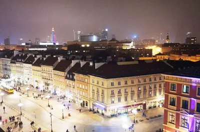 Widok na miasto Warszawa z tego apartamentu