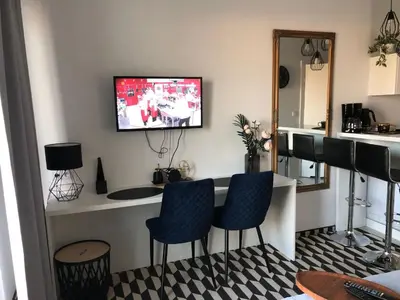 Telewizja i/lub zestaw kina domowego w obiekcie Apartment