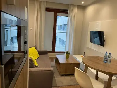 Telewizja i/lub zestaw kina domowego w obiekcie Oxygen Charming Studio