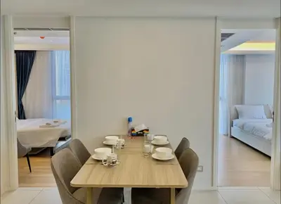 Łóżko lub łóżka w pokoju w obiekcie Real Estate Apartment Warsaw