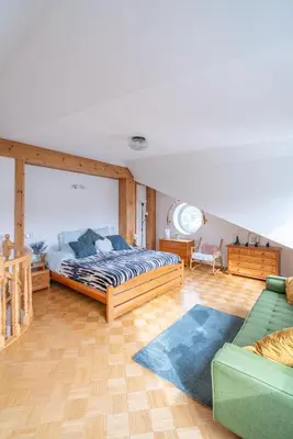 Łóżko lub łóżka w pokoju w obiekcie Apartament Krakowskie Przedmiescie