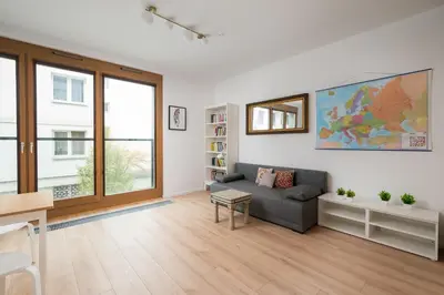 Część wypoczynkowa w obiekcie Bonifraterska City Centre Studio by BookingHost