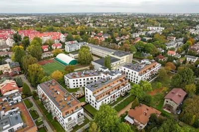Widok na miasto Warszawa z tego apartamentu
