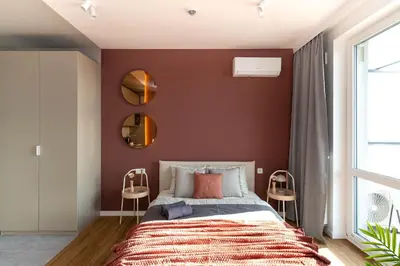 Łóżko lub łóżka w pokoju w obiekcie Wiktoryn 234 SuperApart - Studio with Air Conditioner
