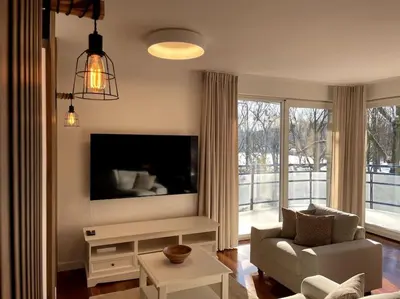Telewizja i/lub zestaw kina domowego w obiekcie Apartament Drawska