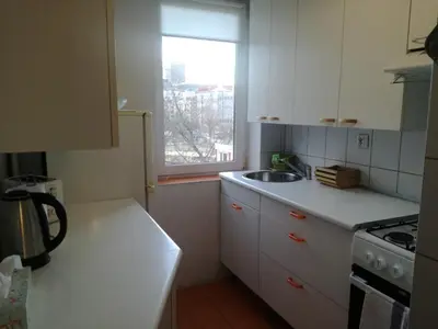 Kuchnia lub aneks kuchenny w obiekcie Srebrna Center Apartment