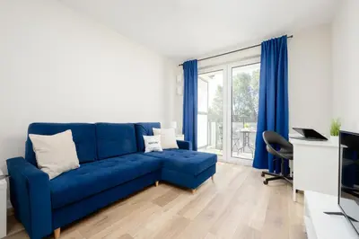 Część wypoczynkowa w obiekcie Cozy Studio Żupnicza with Parking by Noclegi Renters