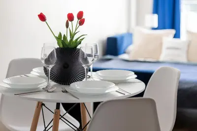 Część wypoczynkowa w obiekcie Cozy Studio Żupnicza with Parking by Noclegi Renters
