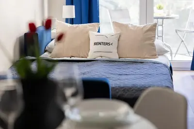 Część wypoczynkowa w obiekcie Cozy Studio Żupnicza with Parking by Noclegi Renters
