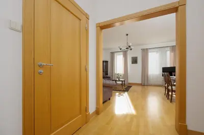 Telewizja i/lub zestaw kina domowego w obiekcie Family Apartment with Parking Mokotów Warsaw by Noclegi Renters
