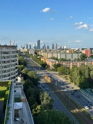 Widok na miasto Warszawa z tego apartamentu