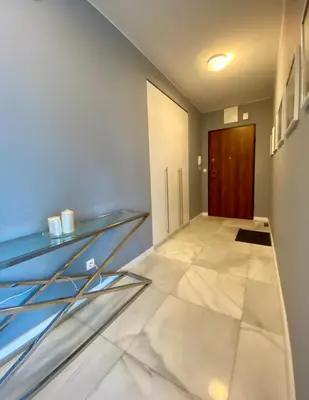 Łóżko lub łóżka w pokoju w obiekcie Luksusowy apartament dwupokojowy w TritonPark