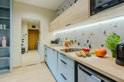 Kuchnia lub aneks kuchenny w obiekcie P&O Apartments Metro Kabaty