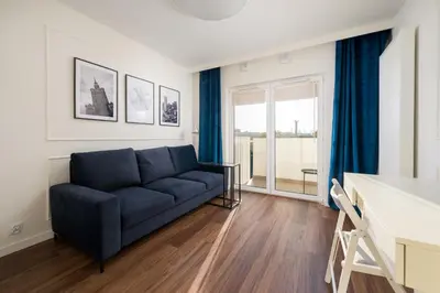 Część wypoczynkowa w obiekcie Praga Bliska Glamour Studio by BookingHost