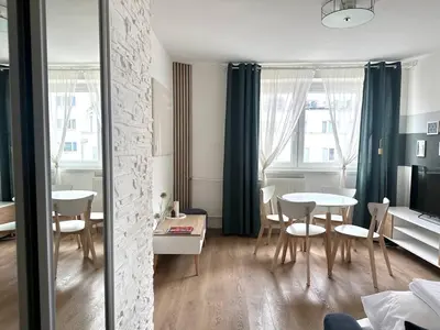 Część wypoczynkowa w obiekcie OhMyHome-Złota View Apartment