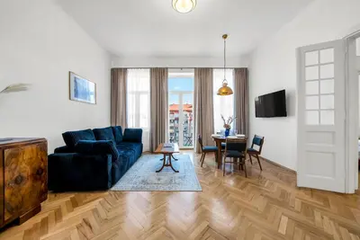 Telewizja i/lub zestaw kina domowego w obiekcie Stara Praga Apartment - Top Location, Balcony - by Rentujemy