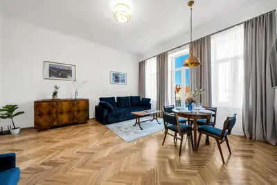 Część wypoczynkowa w obiekcie Stara Praga Apartment - Top Location, Balcony - by Rentujemy