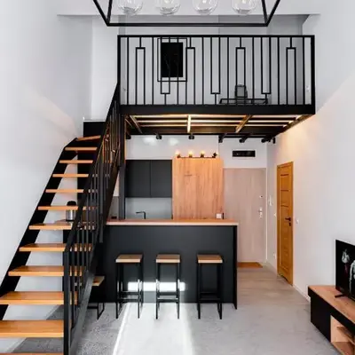 Modern apartment with sauna