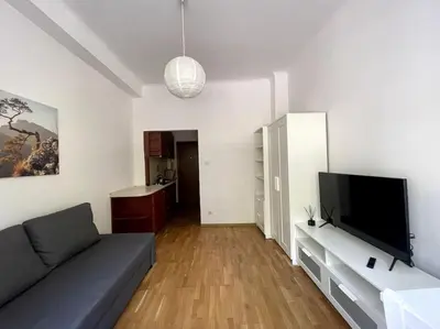 Telewizja i/lub zestaw kina domowego w obiekcie Cosy central apartment