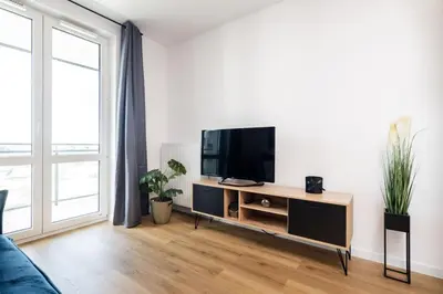 Telewizja i/lub zestaw kina domowego w obiekcie CitySphere Premium Suite 3 Wiktoryn
