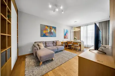 Część wypoczynkowa w obiekcie Warsaw Kolejowa Apt - Parking, Balcony, Workspace - by Rentujemy