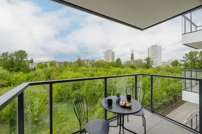 Balkon lub taras w obiekcie Ludwiki Premium Apartment