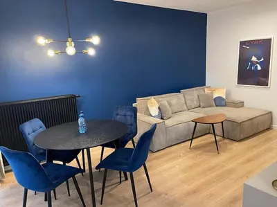 Część wypoczynkowa w obiekcie Apartment Wola Tower