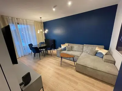 Część wypoczynkowa w obiekcie Apartment Wola Tower
