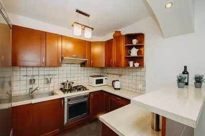 Kuchnia lub aneks kuchenny w obiekcie Quiet flat in the Old town