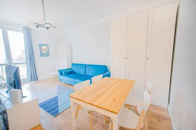 Część wypoczynkowa w obiekcie Cozy 1-bedroom flat next to the City Center