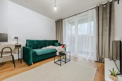 Łóżko lub łóżka w pokoju w obiekcie ShortStayPoland Żupnicza B83