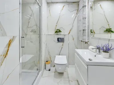 Łazienka w obiekcie Modern, Air-conditioned Studio in the Centre of Warsaw by Noclegi Renters