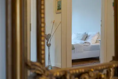 Łóżko lub łóżka w pokoju w obiekcie Apartament Różana