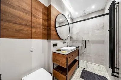 Łazienka w obiekcie Warsaw Postępu Apartment - Parking, Balcony, AC - by Rentujemy