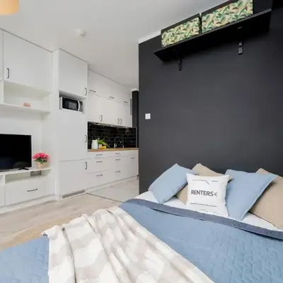 Piękne Studio z Balkonem dla 2 osób w Warszawie by Noclegi Renters