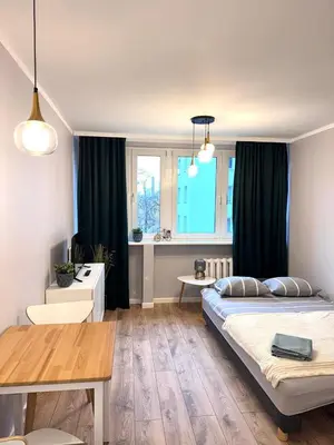 Łóżko lub łóżka w pokoju w obiekcie Studio in the Center - Prime Location