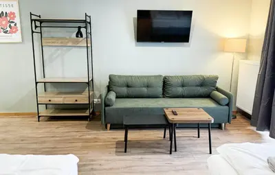 Część wypoczynkowa w obiekcie Green Studio with balcony - free parking