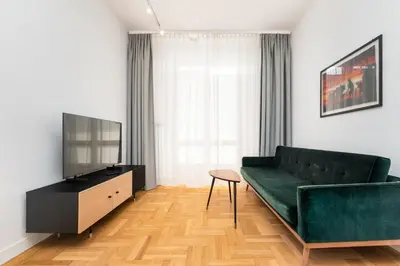 Część wypoczynkowa w obiekcie Apartamenty Wawa Centrum by Your Freedom