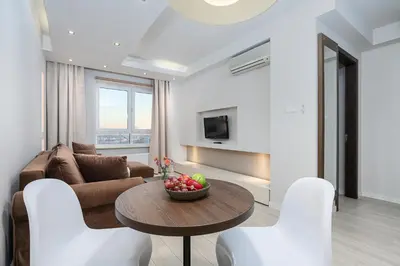 Telewizja i/lub zestaw kina domowego w obiekcie ShortStayPoland Platinum Towers Skyline