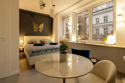 Część wypoczynkowa w obiekcie Romantic Studio Hoża Downtown