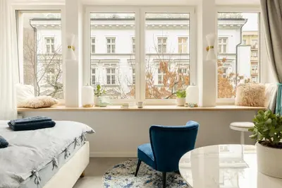 Część wypoczynkowa w obiekcie Romantic Studio Hoża Downtown