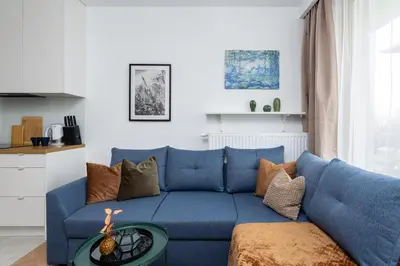 Część wypoczynkowa w obiekcie SuperApart Domaniewska apt 53 - Studio z parkingiem